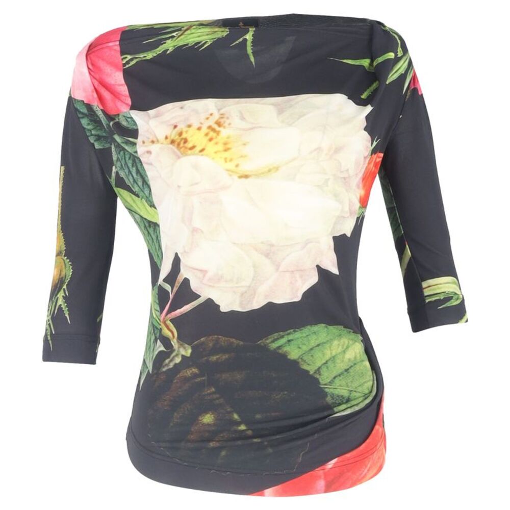 Vivienne Westwood Floral-Print Wide Neck Bouse in Multicolor Viscose